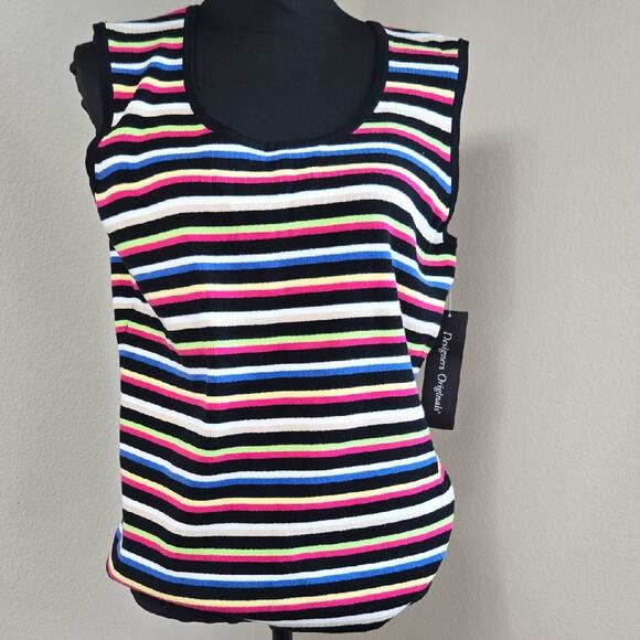 Designers Originals Multicolor Striped Tank Top Size XL NWT - Picture 1 of 7